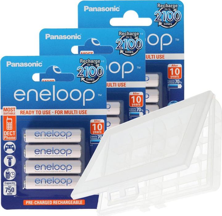 Produktbild Panasonic Eneloop AAA, Micro Akkus, mit AccuCell BOX10 (10 Stk., AAA, 800 mAh)