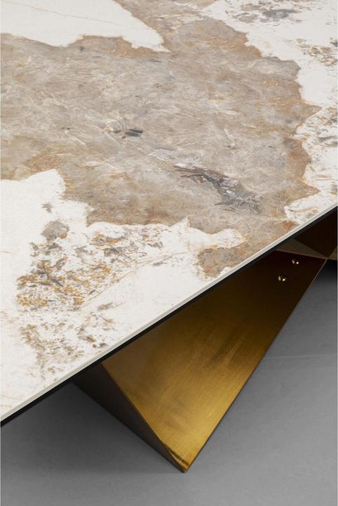 Produktbild Kare Design Ausziehtisch Connesso Brass 200(+60)x100cm