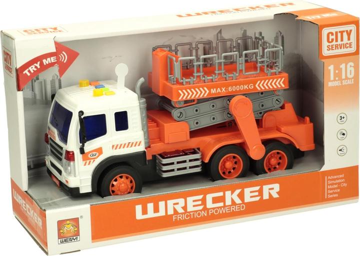 Productafbeelding Vrachtwagen met hoogwerker met licht en geluid