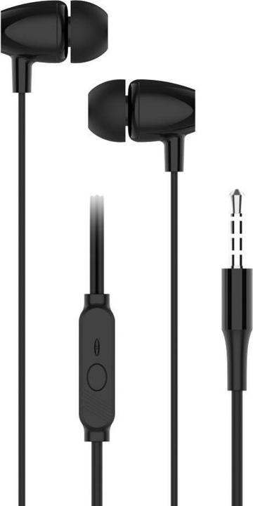 Produktbild BlueStar Wired headphones Blue Star BLUE STAR wire earphones Jack 3,5 mm with microphone PA-E67 1,2 m black (Kabelgebunden)