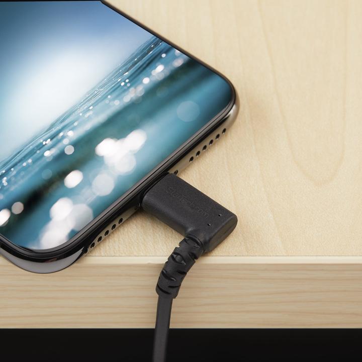 Actual product image StarTech .com RUSBLTMM2MBR 2.0m Angled Lightning to USB Cable (2 m, USB 2.0)