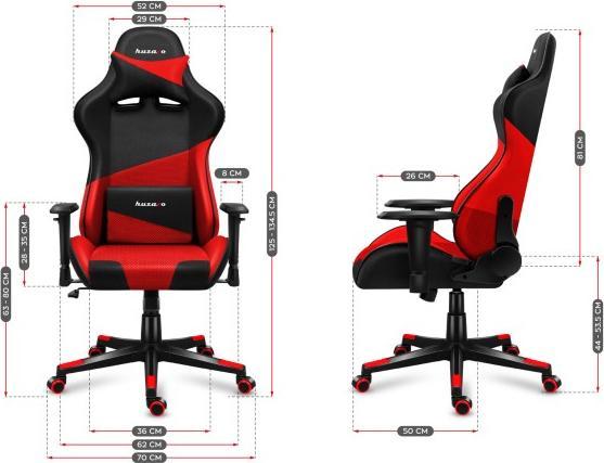 Actual product image Huzaro FORCE 6.2 Red Mesh Gaming Chair