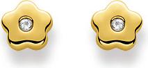 Actual product image Natsumi Schmuck Stud Earrings Flower Gold 18K/750 (750/18 K Yellow gold)