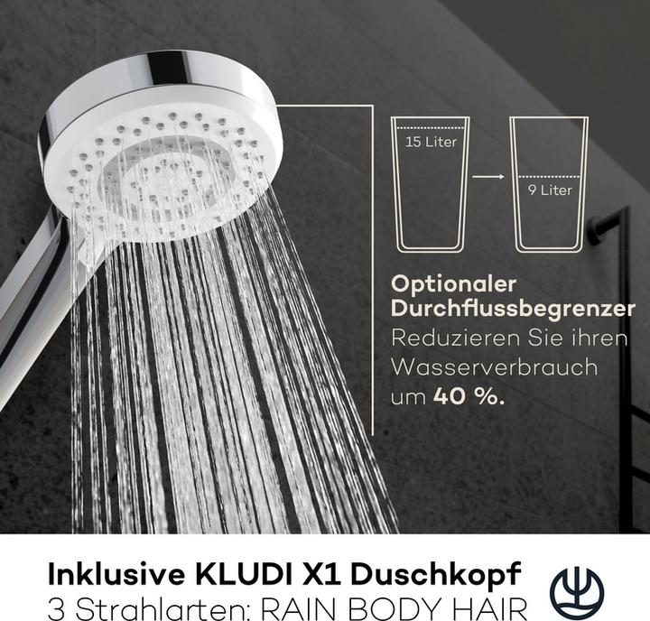 Actual product image Kludi X3 Shower system with thermostat