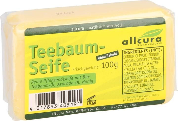Actual product image Allcura Tea Tree Soap, 1 pc. bar of soap