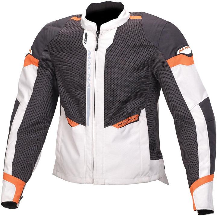 Immagine prodotto Macna EVENT Textiljacke hell grau-schwarz-orange XXL (Uomini, XXL)