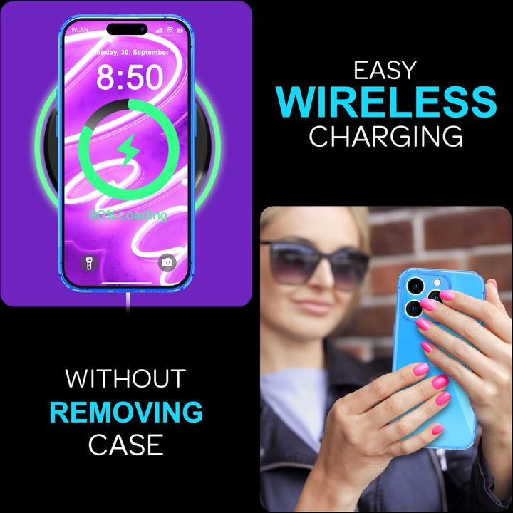 Immagine prodotto Nalia Copertura in silicone trasparente al neon (Apple iPhone 16 Pro Max)