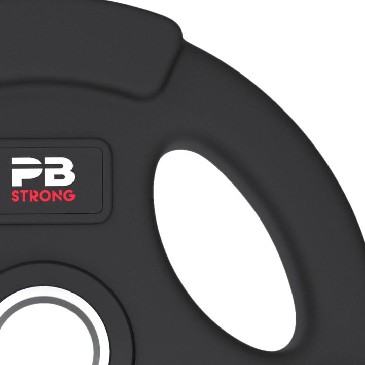 Actual product image Perform Better PB Strong 3-Handle Weight Plate Rubberised Black (pcs) (1 x 20 kg)