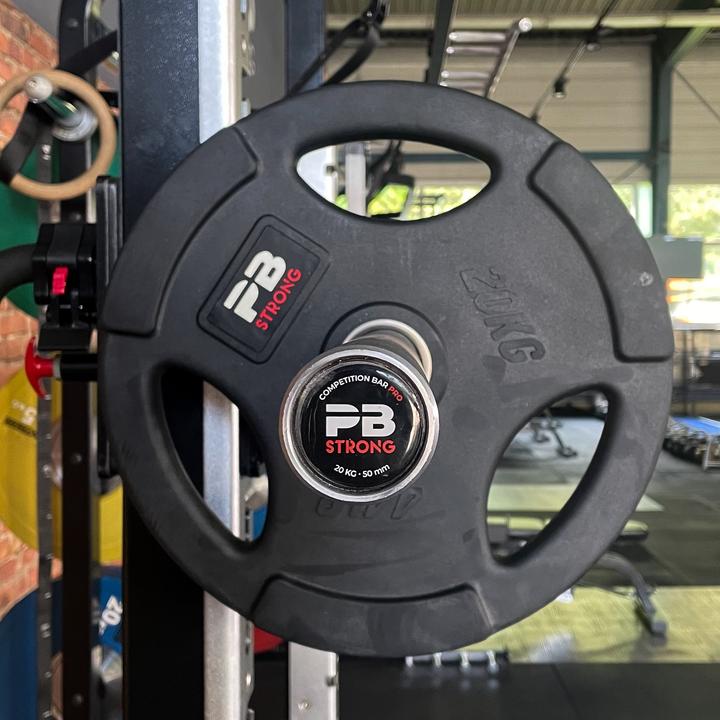 Actual product image Perform Better PB Strong 3-Handle Weight Plate Rubberised Black (pcs) (1 x 20 kg)