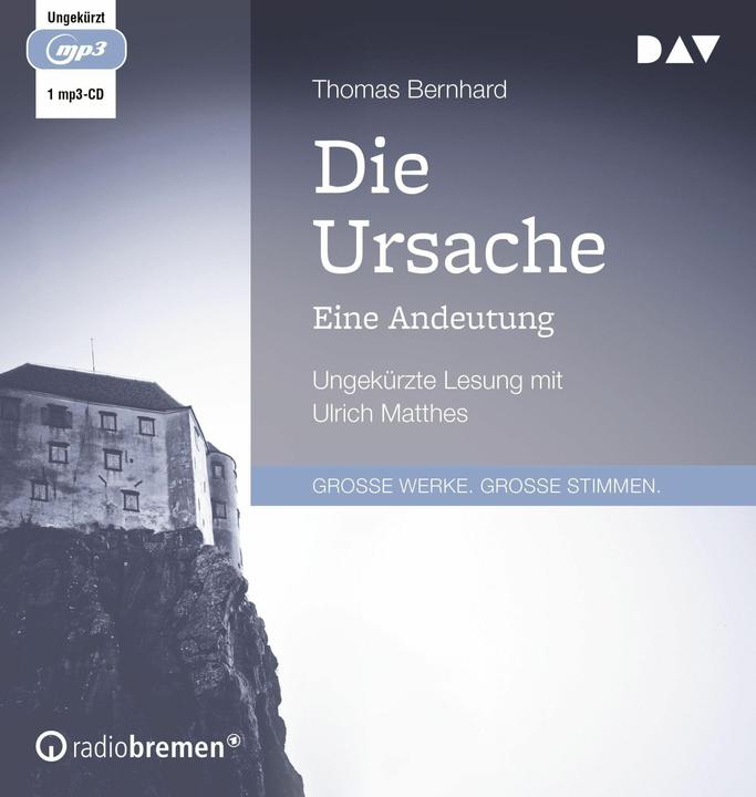 Actual product image The cause. A hint (Thomas Bernard, Ulrich Matthes, German)