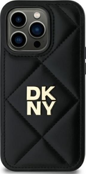Actual product image DKNY DKHCP14LPQDSLK iPhone 14 Pro 6.1" czarny/black Quilted Stack Logo (Apple iPhone 14 Pro)