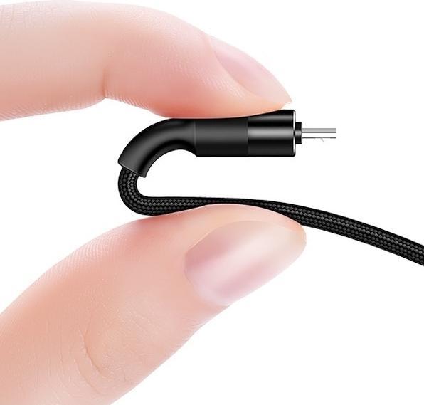 Immagine prodotto Usams US-SJ221 U5 Cavo intrecciato USB a spina rotonda per dati e caricatore da 2A 1,2 m Juodas (1.20 m, USB 2.0)