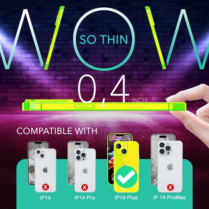 Image du produit Nalia Transparent Transparent Neon Silicone Cover (Apple iPhone 14 Plus)