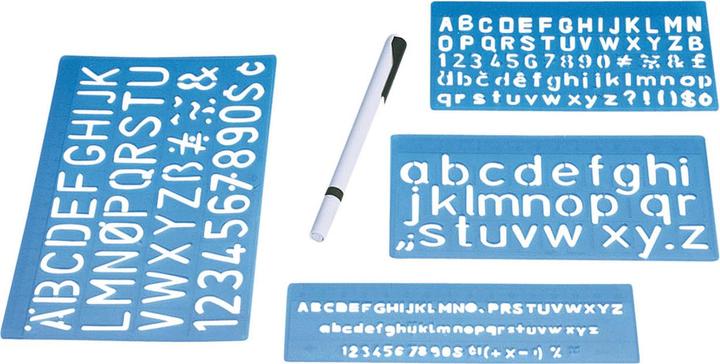 Produktbild Wedo Schriftschablonen Set (118 mm)