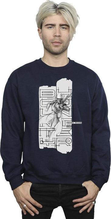Actual product image Star Wars Mens The Book Of Boba Fett Fennec Illustration Sweatshirt (L)