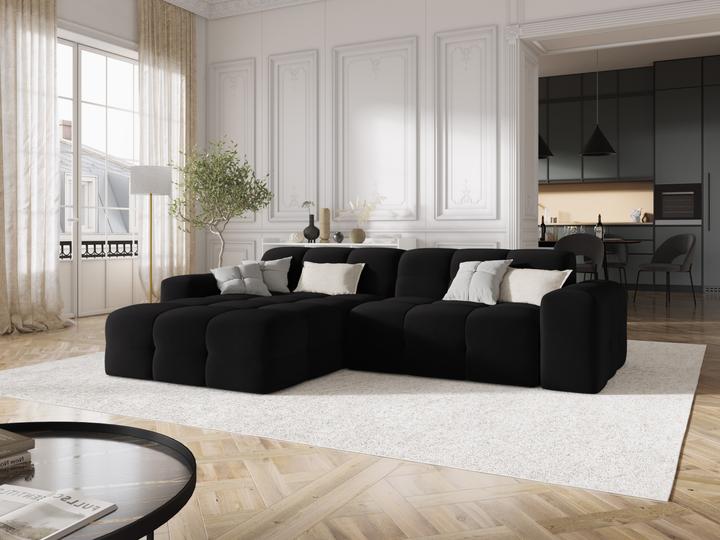 Actual product image Micadoni Velvet Left Corner Sofa, "Kendal", 4 Seats, 256x173x79Made in Europe (Corner sofa)