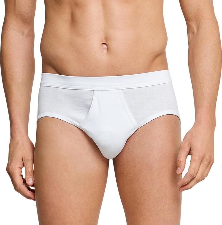 Actual product image Schiesser Pack of 4 Cotton Essentials Fine Rib Sports Briefs (M, pack of 4)