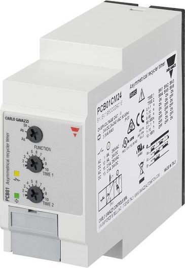 Carlo Gavazzi Asymmetrisk taktgiver, Pause eller pulsstart, 2CO potentialfri 8A, 250VAC, spolespaendi