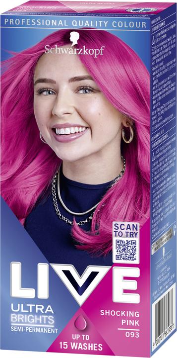 Actual product image Schwarzkopf Live Ultra Brights (93 Shocking Pink)