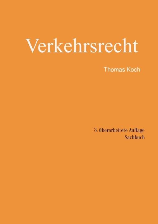 Produktbild Verkehrsrecht (Deutsch, Thomas Koch, 2018)