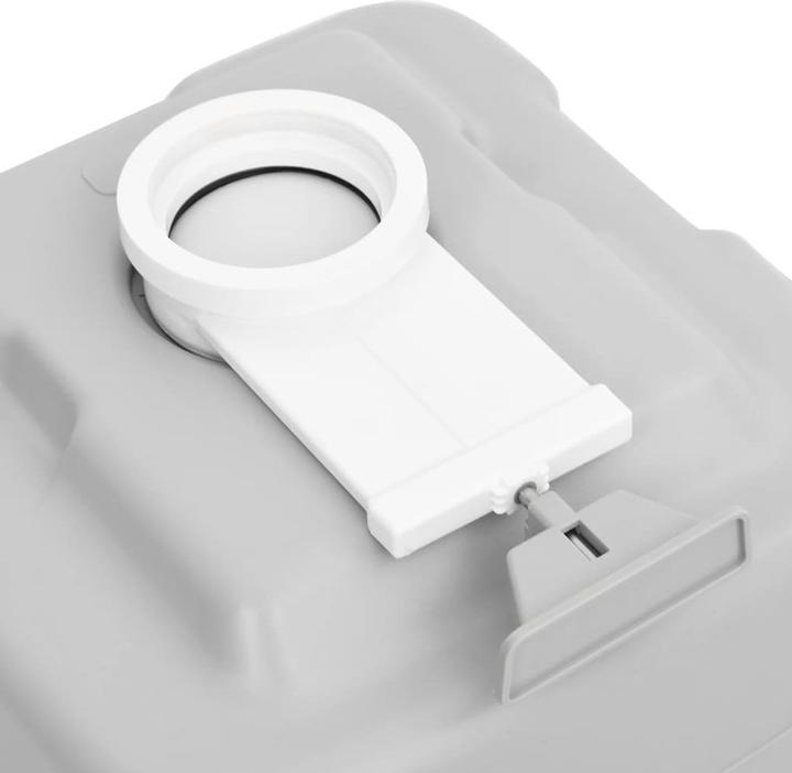 Actual product image VidaXL Camping Toilet Portable Grey and White 20+10 L HDPE