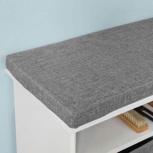 Produktbild SoBuy Sitzbank mit Körben (96 cm)
