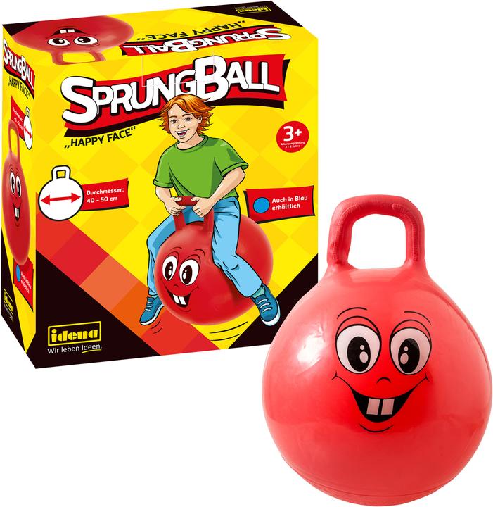 Produktbild Idena Sprungball rot Happy Face, Ø 45-50cm