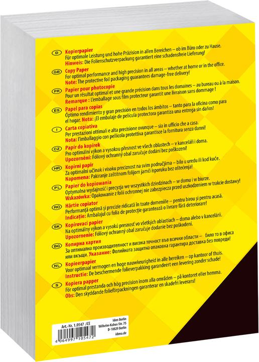 Actual product image Idena Copy Paper A5 80g white 500 sheets Home (80 g/m², A5)