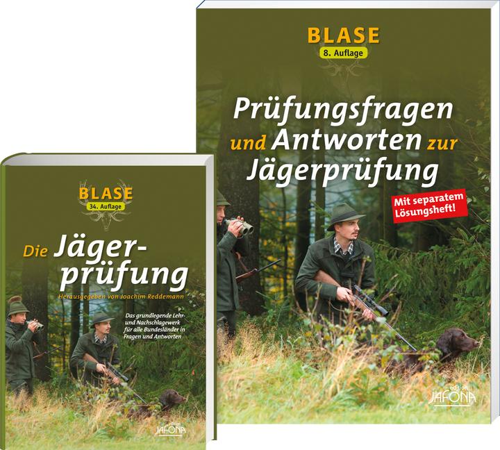 Actual product image BLASE - Die Jägerprüfung + BLASE - Prüfungsfragen und Antworten zur Jägerprüfung (German, Edition Jafona in the Quelle & Meyer publishing house, 2023)