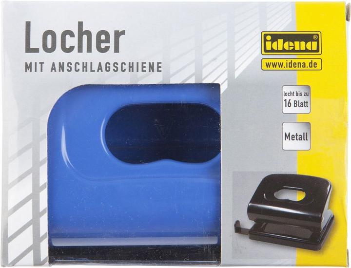 Actual product image Idena Hole punch metal blue up to 16 sheets