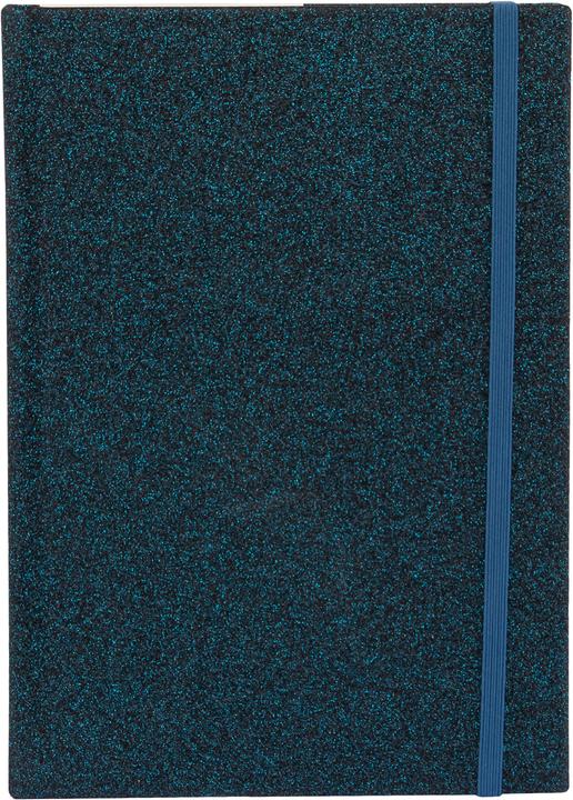 Produktbild Idena Notizbuch Glitter nachtblau kariert FSC-Mix (14 x 20 cm, Kariert, Harter Einband)