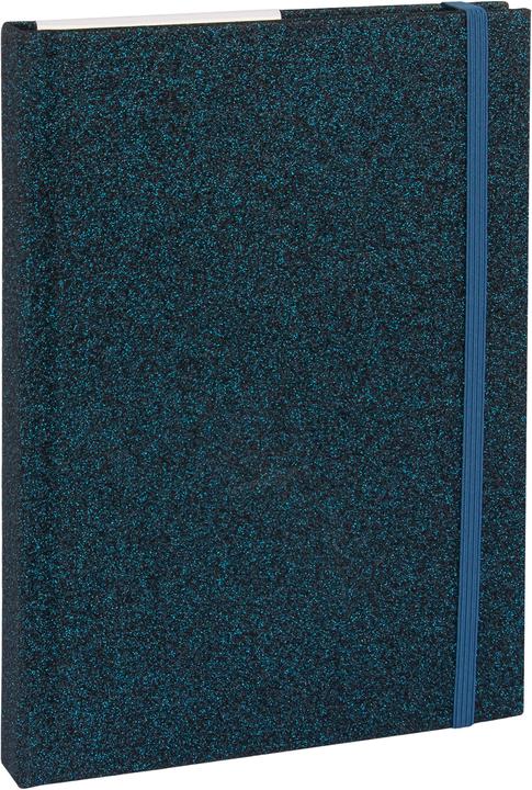 Produktbild Idena Notizbuch Glitter nachtblau kariert FSC-Mix (14 x 20 cm, Kariert, Harter Einband)