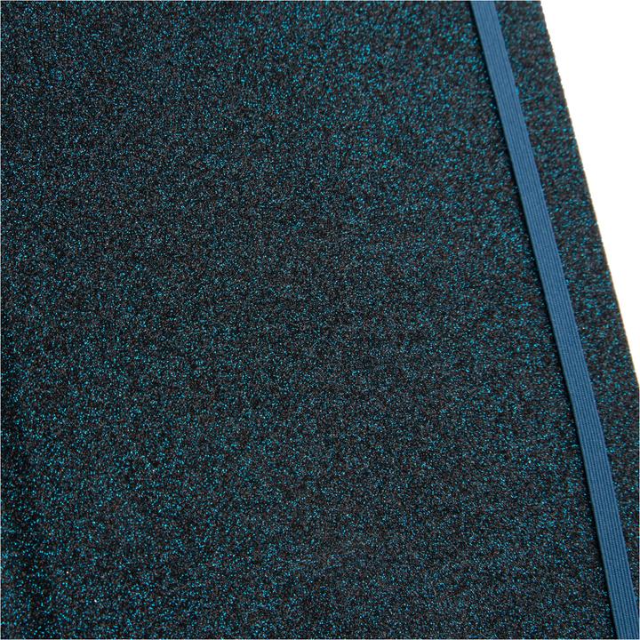 Produktbild Idena Notizbuch Glitter nachtblau kariert FSC-Mix (14 x 20 cm, Kariert, Harter Einband)