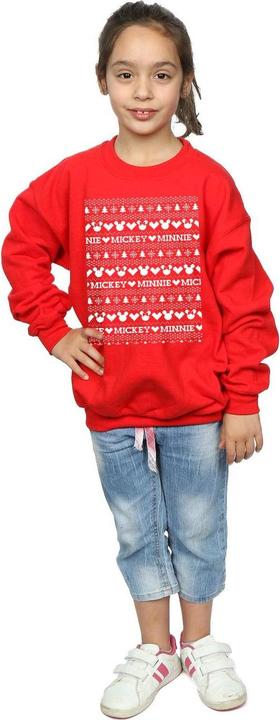 Image du produit Disney - Sweat MICKEY AND MINNIE CHRISTMAS FAIR ISLE - Fille (128)