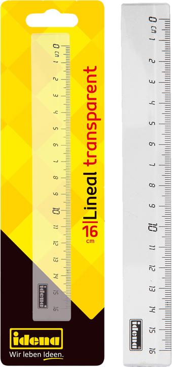 Immagine prodotto Idena Righello 16 cm in plastica trasparente (16 cm)