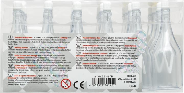 Actual product image Idena Bubbles 28ml Champagne Bottle 24pcs