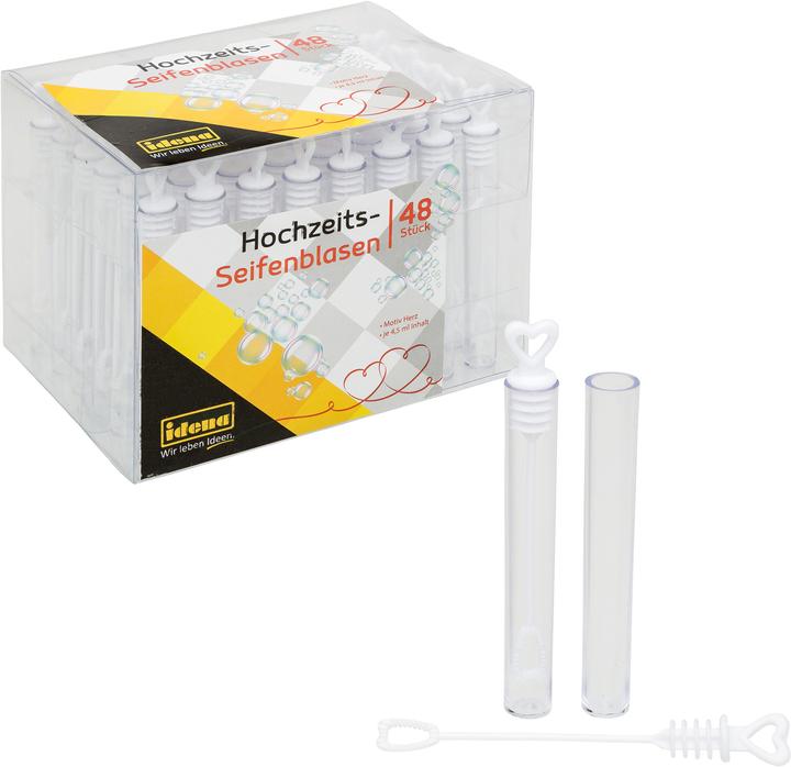 Produktbild Idena Seifenblasen Stick mit Herzdeckel 4,5ml 48er