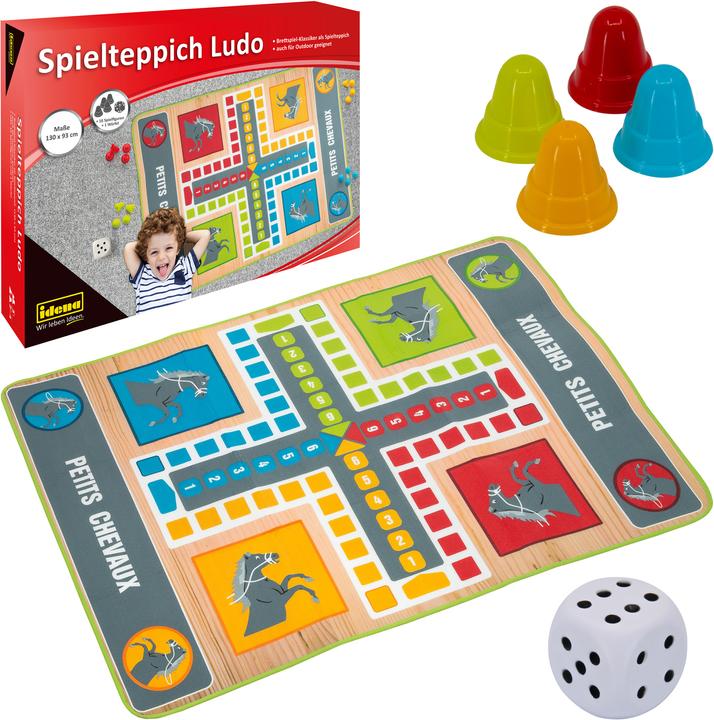 Image du produit Idena Tapis de jeu Ludo 130x93cm (130 x 93 cm)