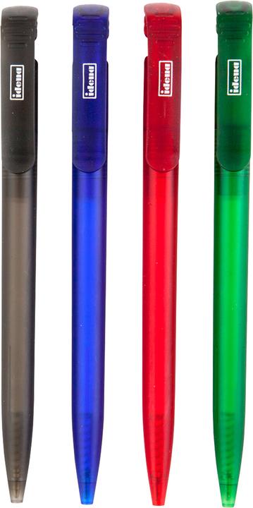 Actual product image Idena Retractable biros 4pcs,with large capacity refill,assorted (Multicoloured, 4 x)