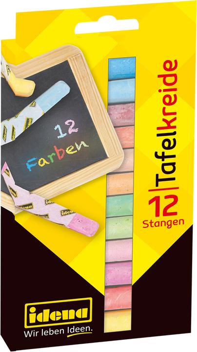 Actual product image Idena Blackboard chalk coloured 12s (Multicoloured, 12 x)