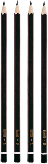 Image du produit Idena Crayon B 4 pièces FSC100%. (B, 4 x)