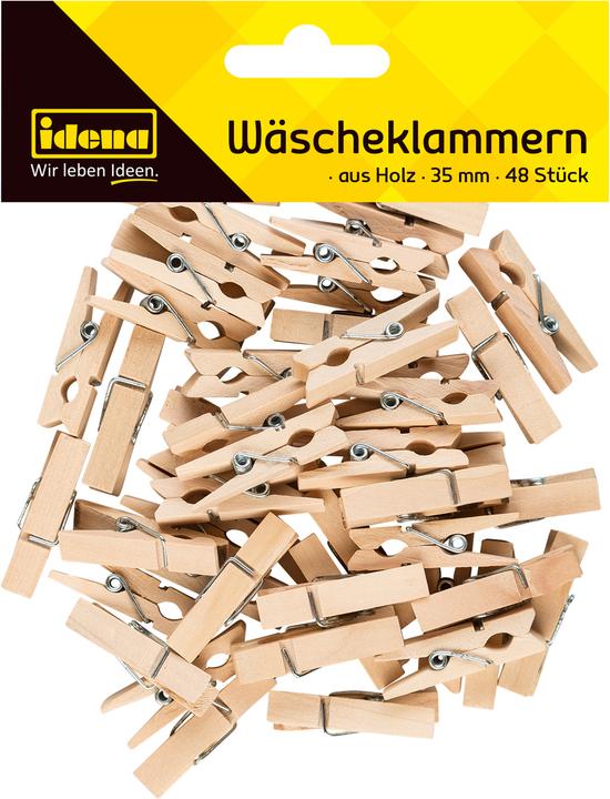 Actual product image Idena Clothes pegs 35mm 48 pieces made of wood