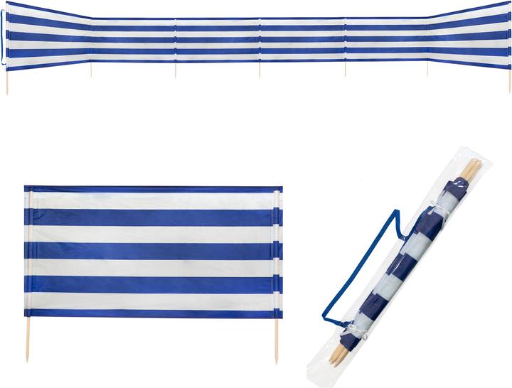 Idena Windschutz 800x80cm blau weiss