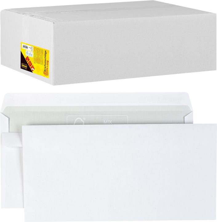 Produktbild Idena BU DL weiss 75g 1000er sk o.F. FSC-Mix (DIN lang (11 x 22 cm), 1000 x)