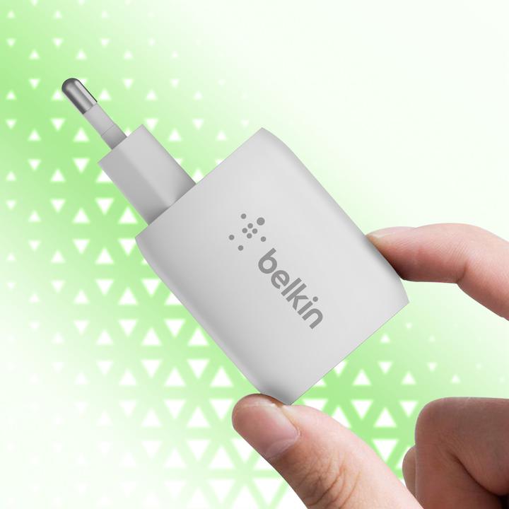 Image du produit Belkin Dual USB-C GaN Ladegerät mit Power Deliver und PPS Technologie inkl. 2 Meter USB-C Kabel (65 W)