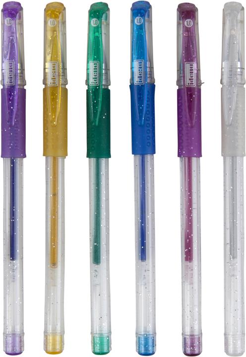 Image du produit Idena Stylo gel à paillettes 6 pièces (Multicolore, 6 x)