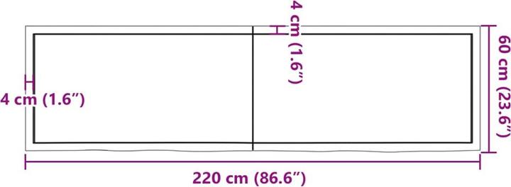 Produktbild VidaXL Saba (220 x 60 x 6 cm)
