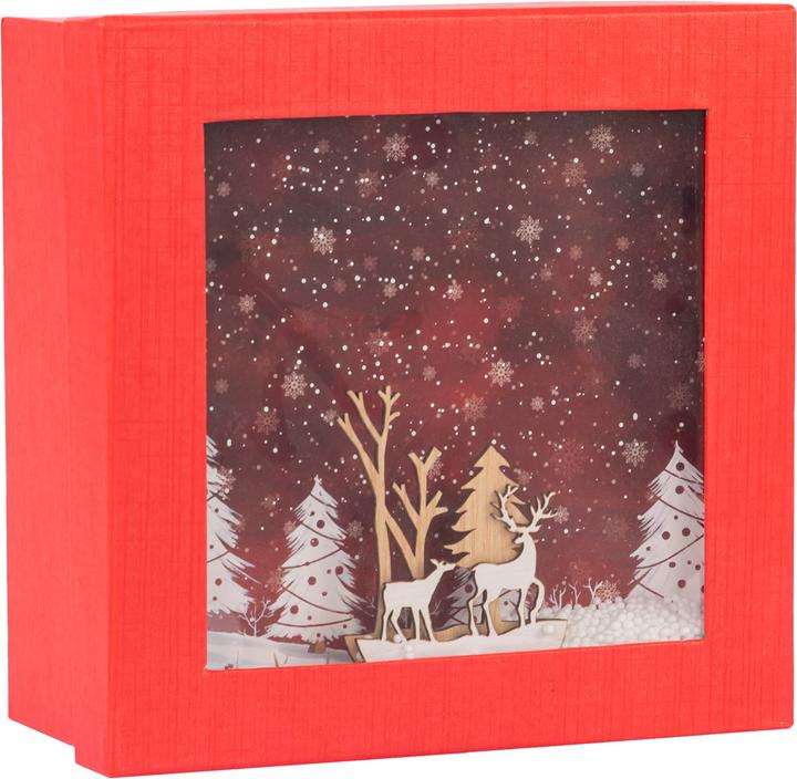 Image du produit Idena Boîte cadeau 3D rouge Noël 21cm FSC-Mix (Coffret cadeau, 1 x)