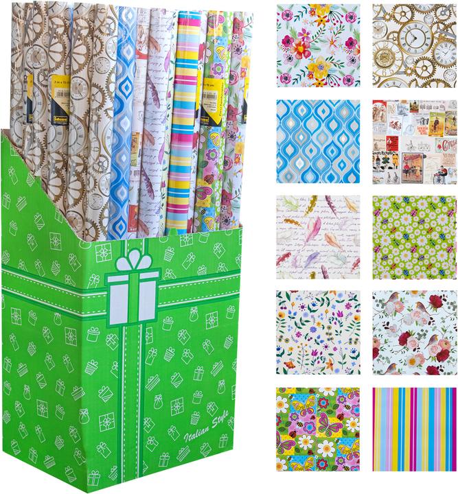 Produktbild Idena Geschenkpapier 2m x 70cm neutrale Motive (Geschenkpapier, 10 x)