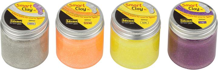 Actual product image Idena XL Smart Clay Glitter, pack of 4, 70g each